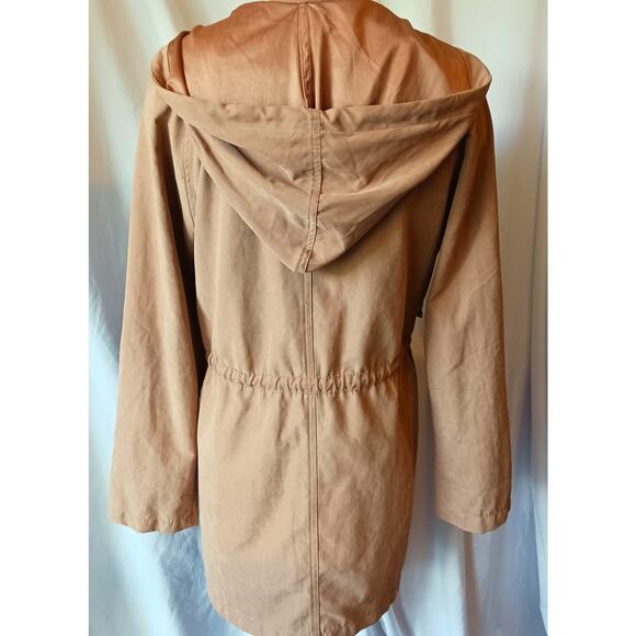 Beceel Light Weight Tan Suede-Like Jacket Women's Size Medium - Picture 3 of 8